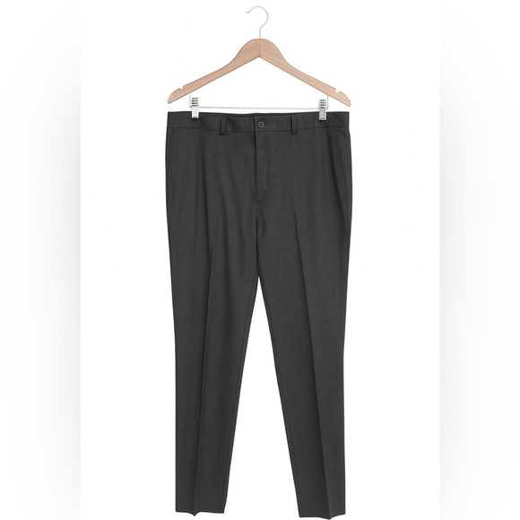 Haggar Classic Fit No-Iron Gray Flat-Front Dress Pants – Size 38/30 - Picture 1 of 2